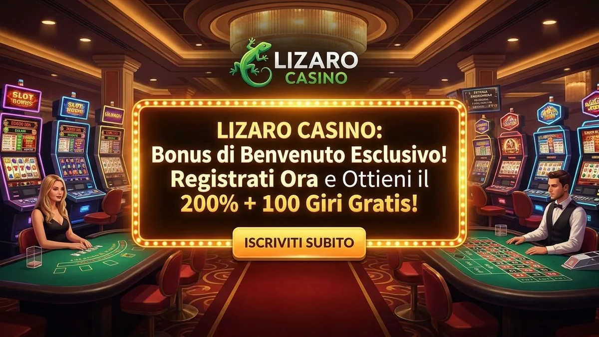 Registrazione con bonus su Lizaro